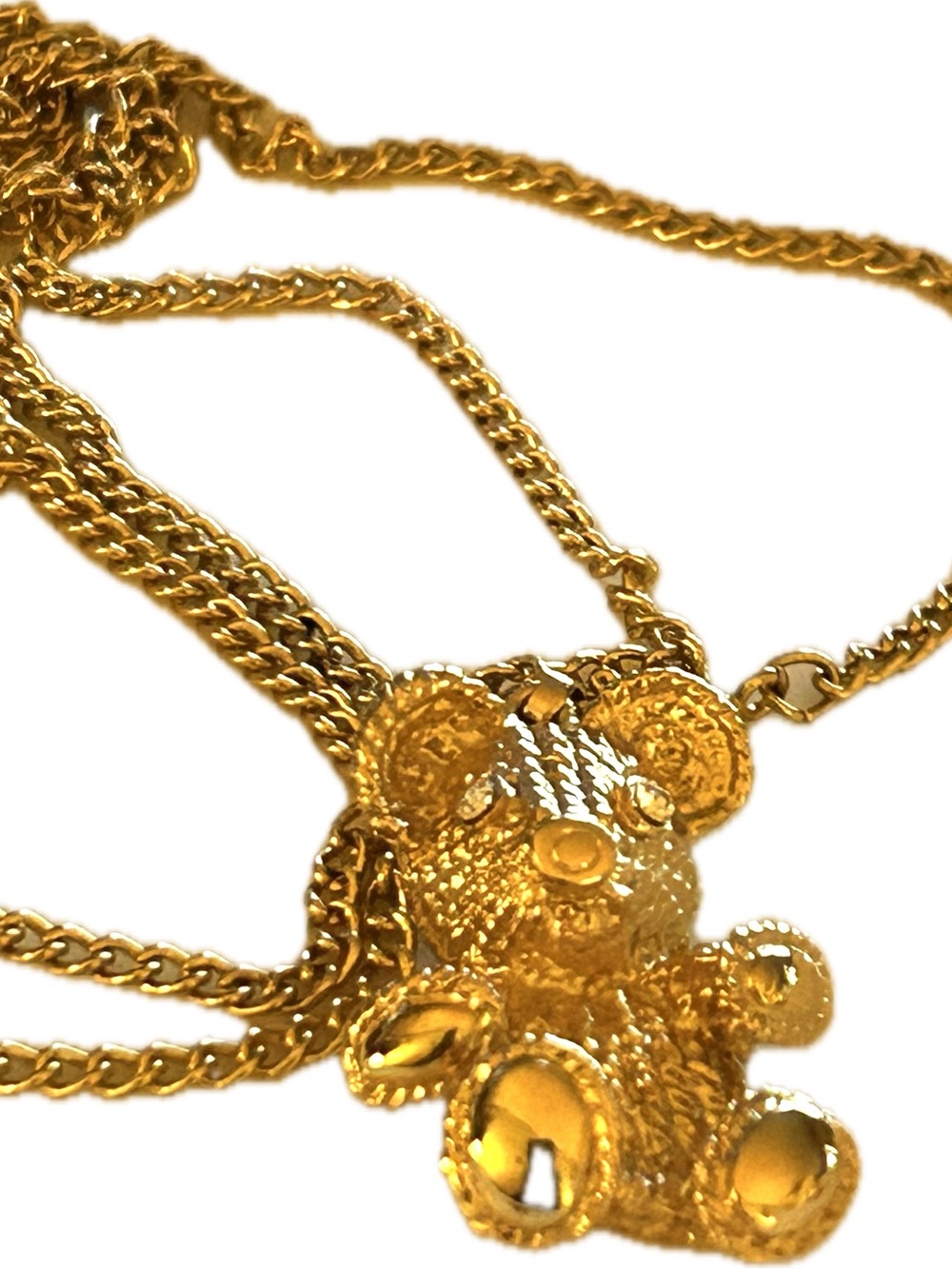 Gold Teddy Bear Pendant Necklace - Women Jewelry